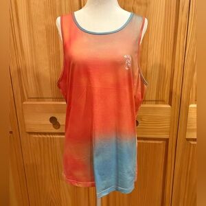 Malibu Orange and blue Relaxed Tank Top
